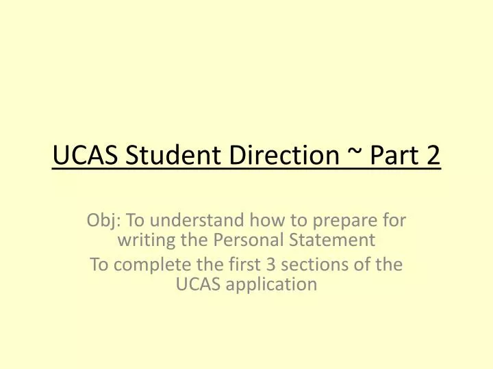 ucas student directio n part 2