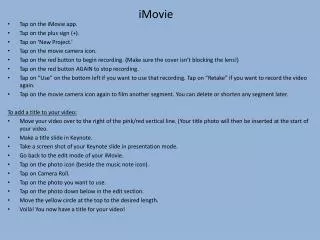 iMovie