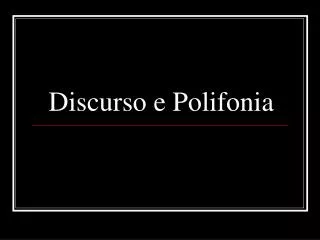 discurso e polifonia