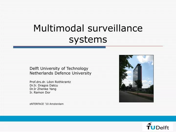 multimodal surveillance systems