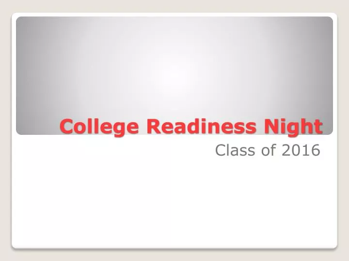college readiness night