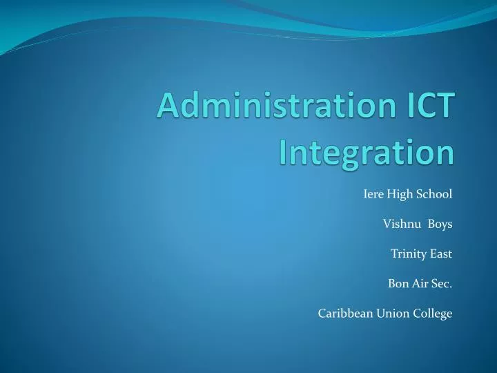 administration ict i ntegration