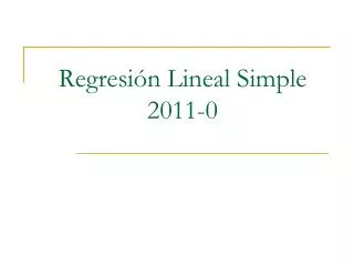 regresi n lineal simple 2011 0