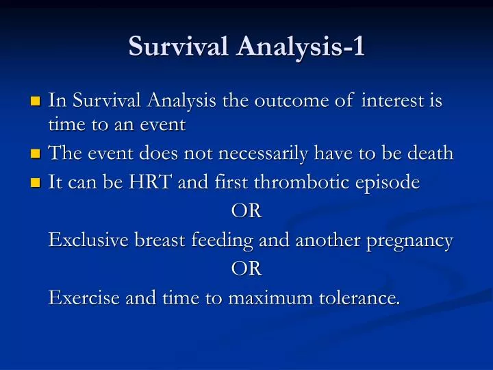 survival analysis 1