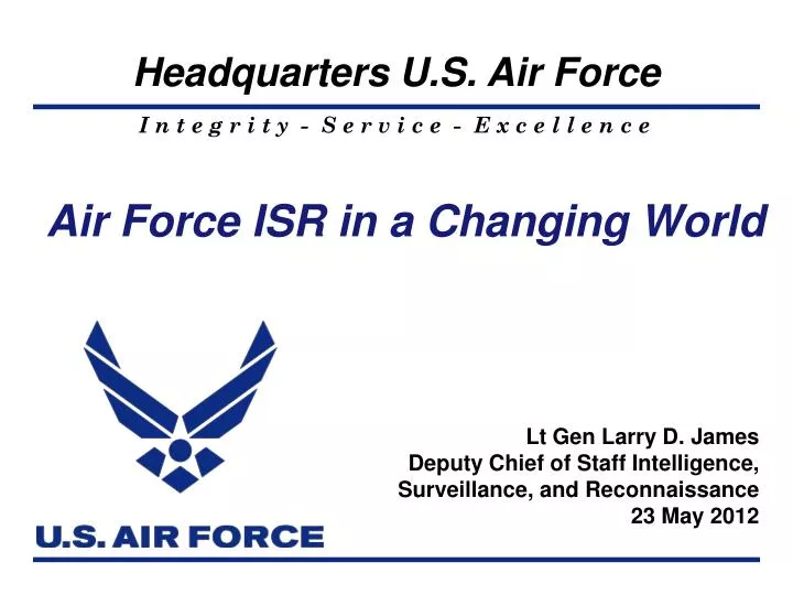 air force isr in a changing world