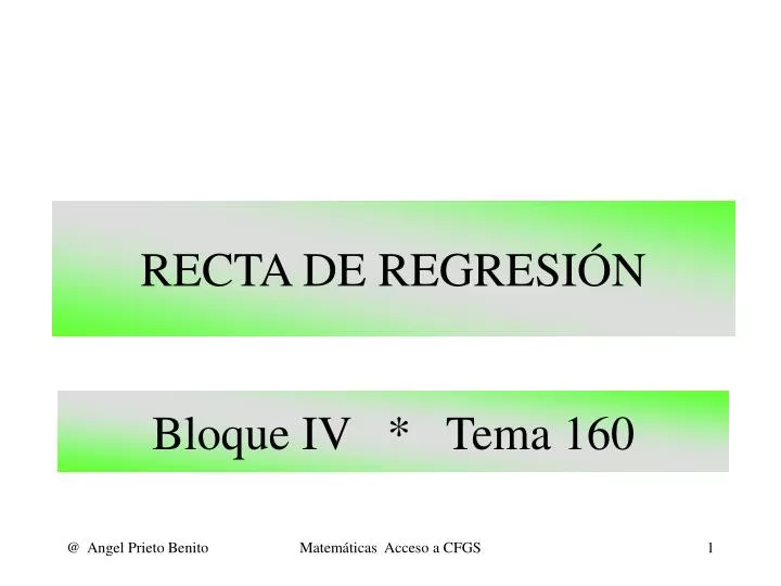 recta de regresi n