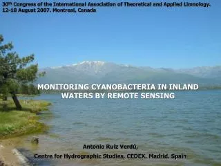 MONITORING CYANOBACTERIA IN INLAND WATERS BY REMOTE SENSING