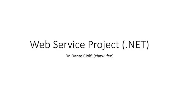 web service project net