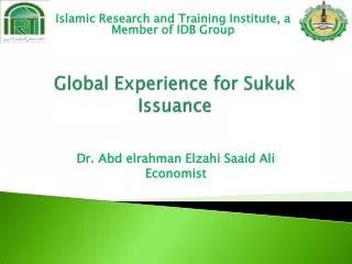 Global Experience for Sukuk Issuance