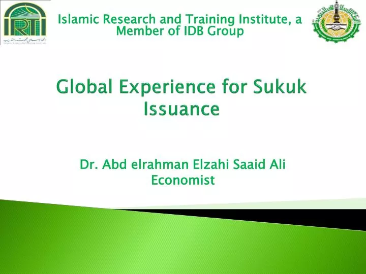 global experience for sukuk issuance