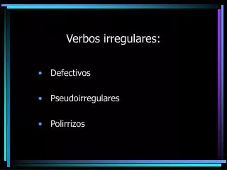 verbos irregulares