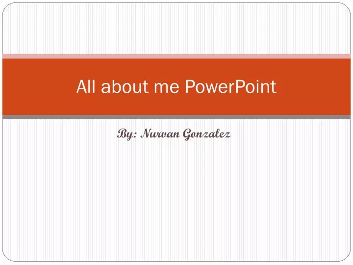 all about me powerpoint