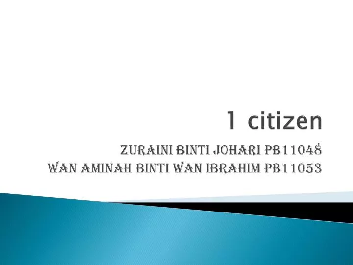 1 citizen