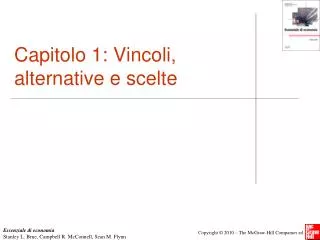 capitolo 1 vincoli alternative e scelte