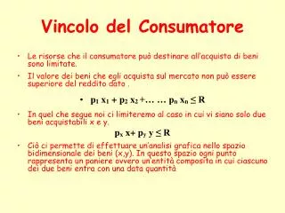 vincolo del consumatore