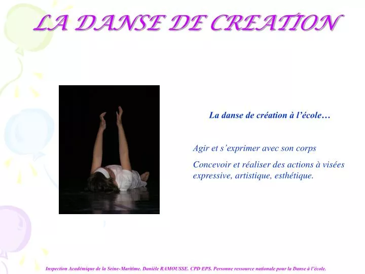 la danse de creation