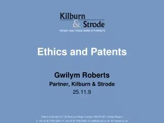 Ethics and Patents