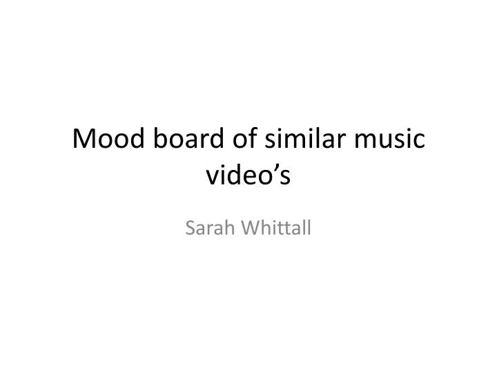 mood board of similar music video s
