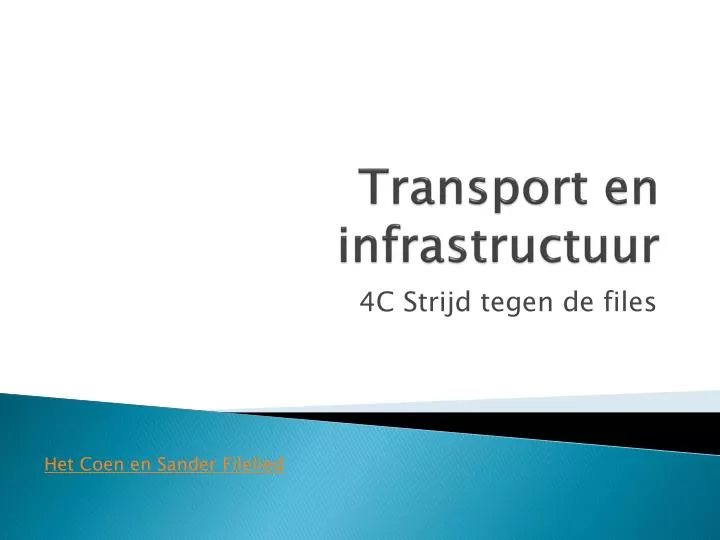 transport en infrastructuur