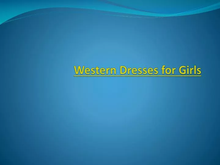 western dresses for girls