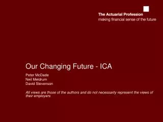 Our Changing Future - ICA