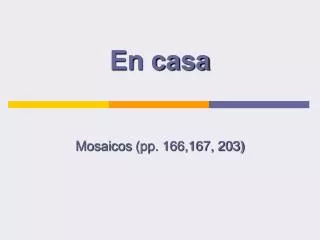 en casa