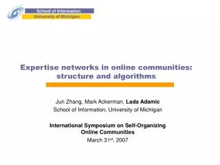 Expertise networks in online communities: structure and algorithms