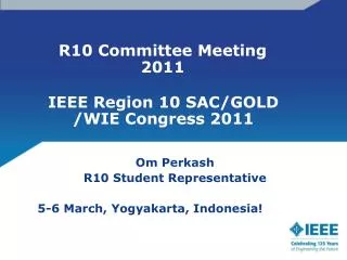 R10 Committee Meeting 2011