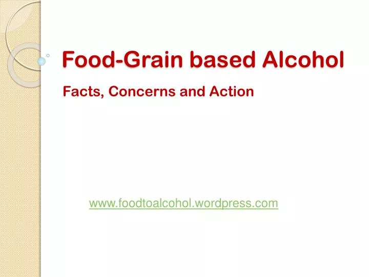 food grain based alcohol