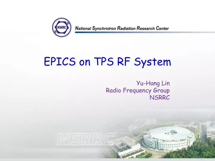 epics on tps rf system