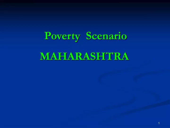 poverty scenario maharashtra