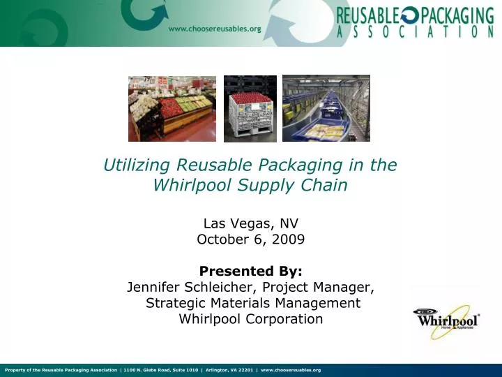 utilizing reusable packaging in the whirlpool supply chain