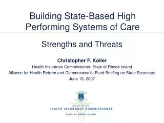 Building State-Based High Performing Systems of Care