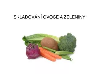 SKLADOVÁNÍ OVOCE A ZELENINY