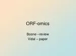 ORF-omics - slide 1