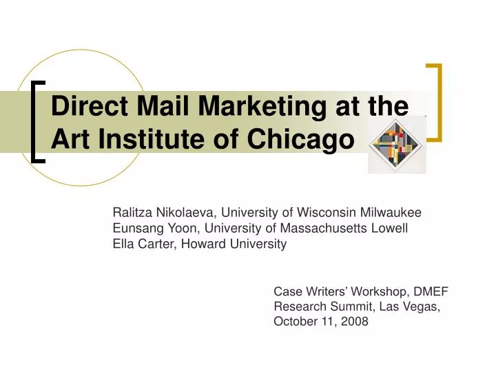 direct mail marketing at the art institute of chicago