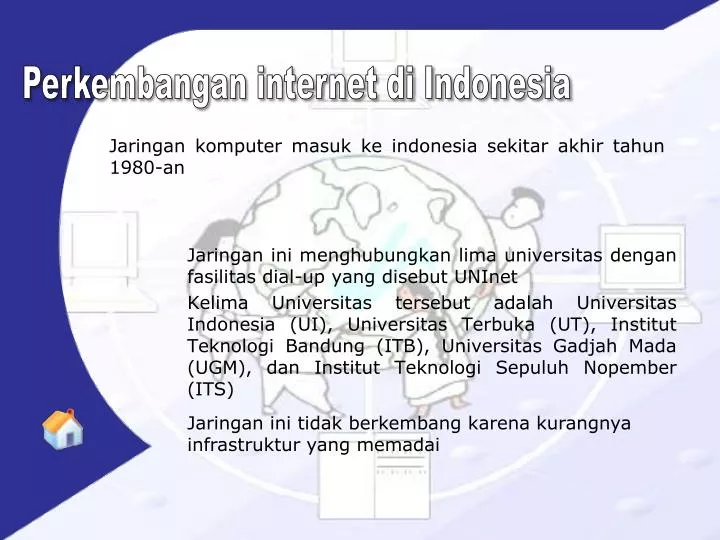 j aringan komputer masuk ke indonesia sekitar akhir tahun 1980 an