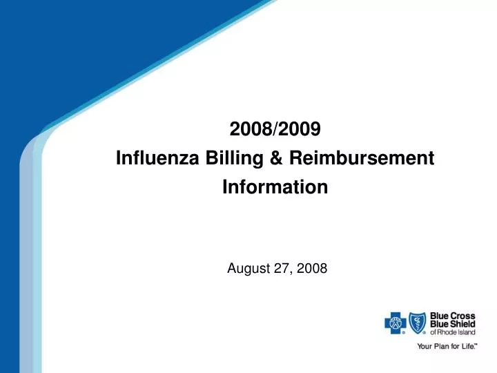 2008 2009 influenza billing reimbursement information