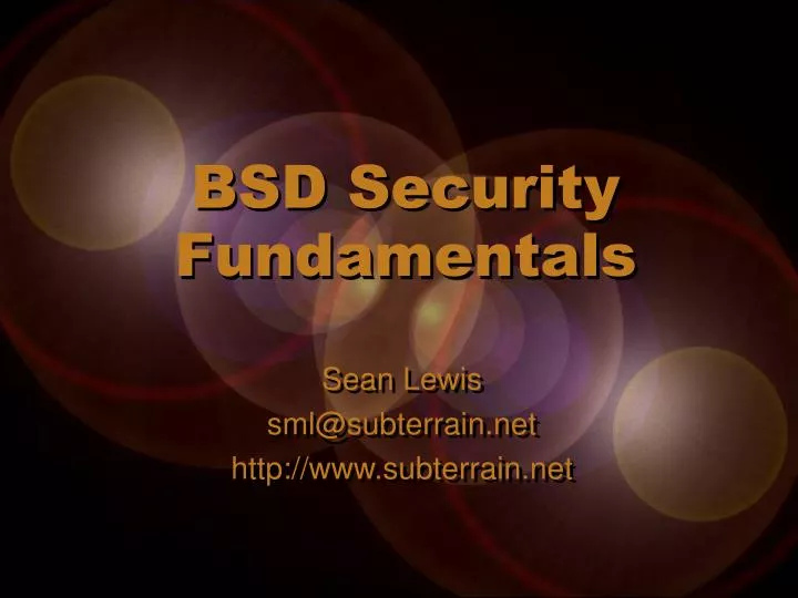 bsd security fundamentals