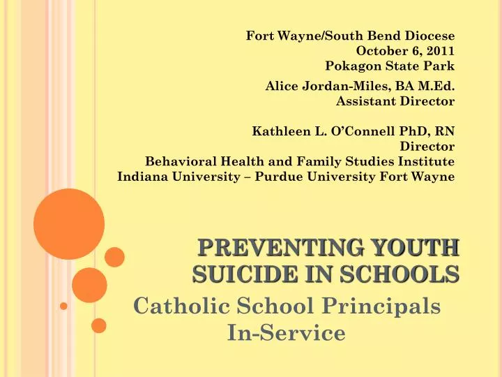 preventing youth suicide in schools