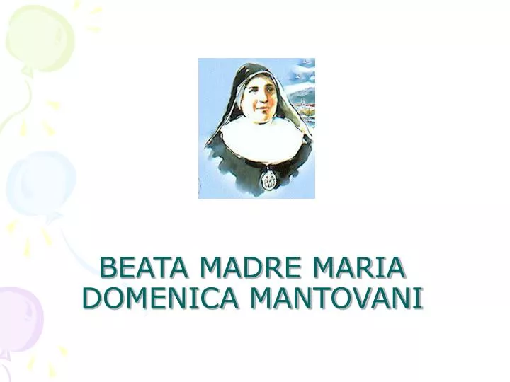 beata madre maria domenica mantovani