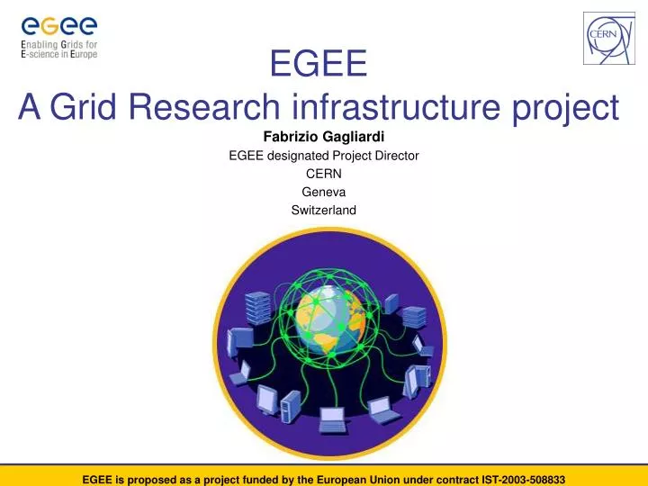 egee a grid research infrastructure project