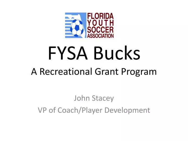 fysa bucks a recreational grant program