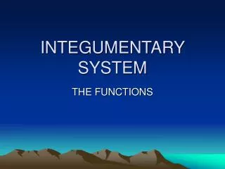 integumentary system