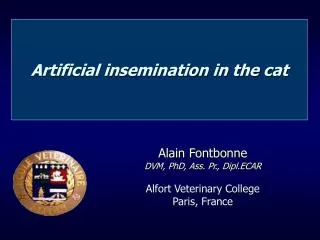 Artificial insemination in the cat
