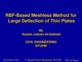 RBF-Based Meshless Method for Large Deflection of Thin Plates By