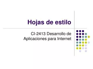 hojas de estilo