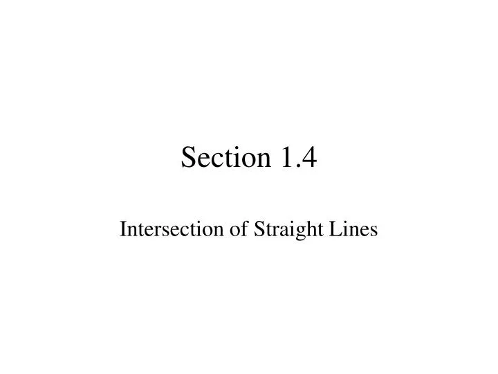 section 1 4