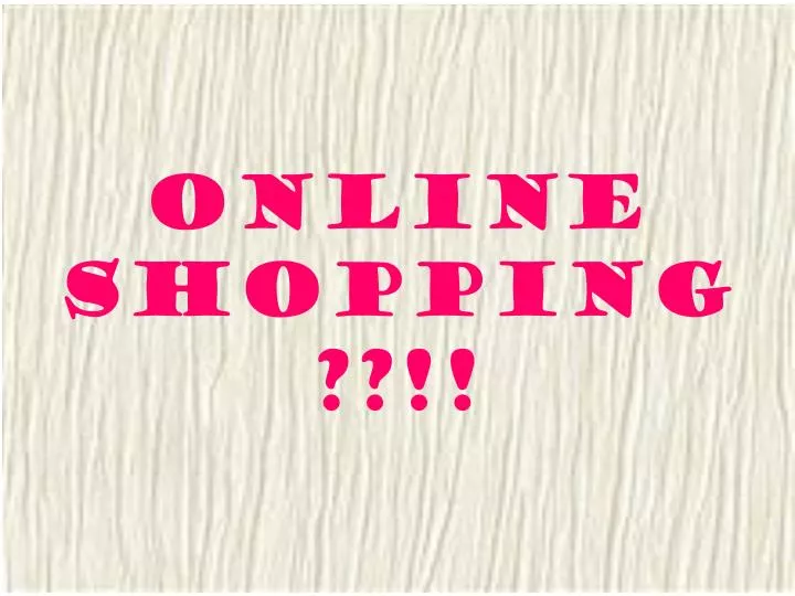 online shopping