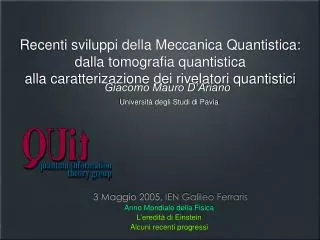 3 Maggio 2005, IEN Galileo Ferraris Anno Mondiale della Fisica L’eredità di Einstein